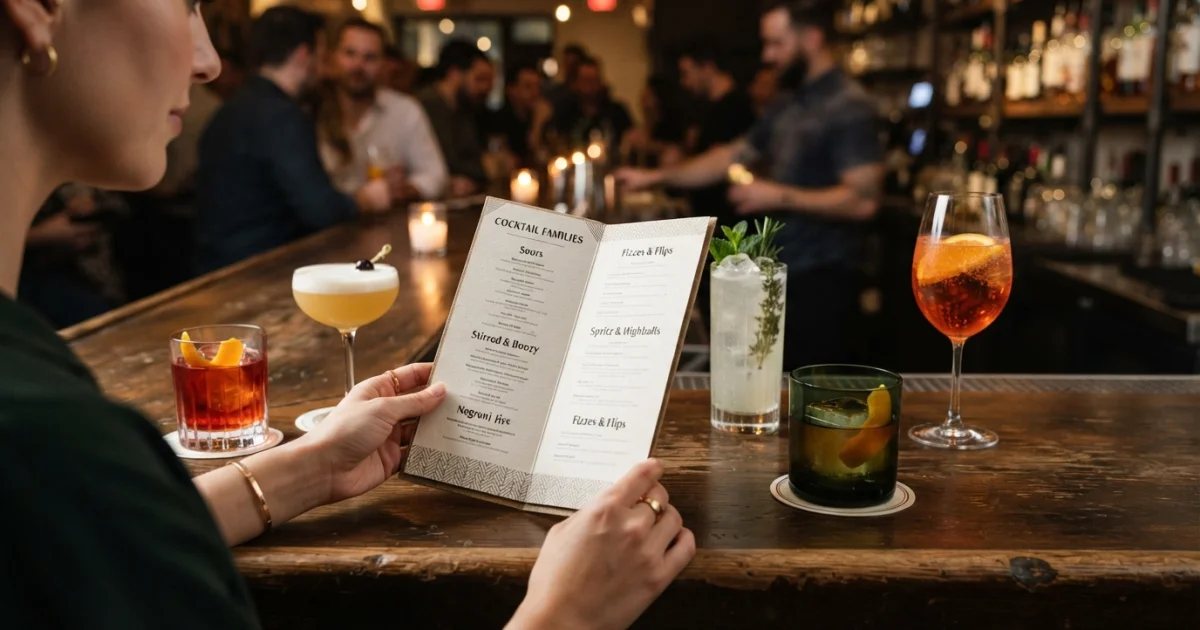 How to Understand a Cocktail Menu Using Families